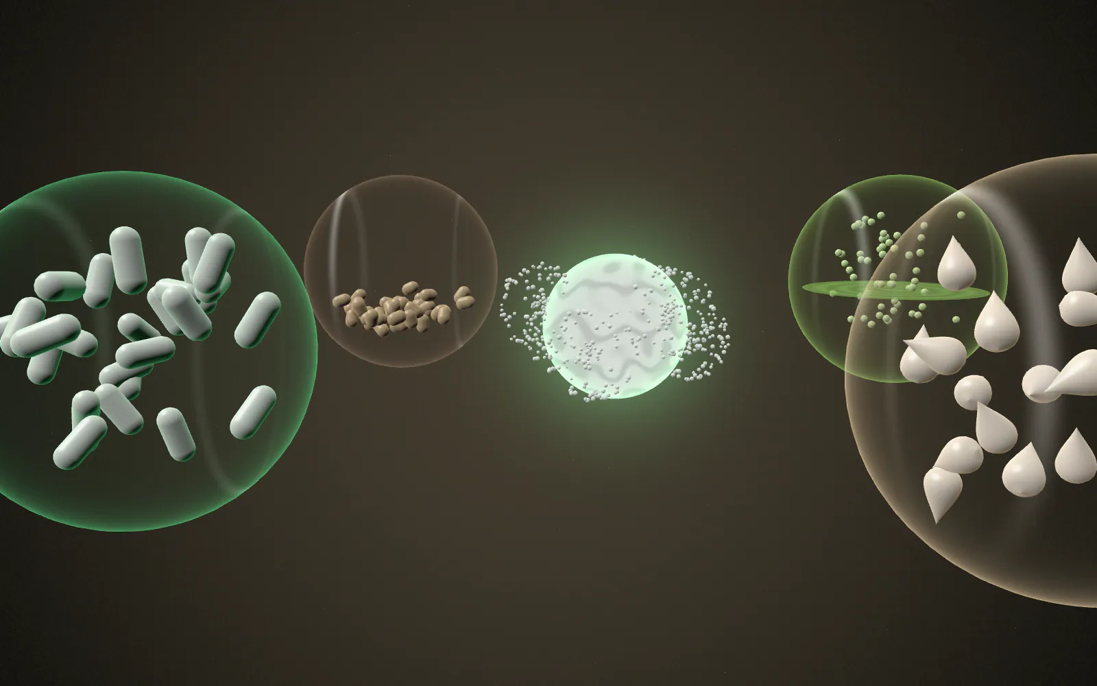 The ingredient transforms between engineered formats while the application world turns around it.