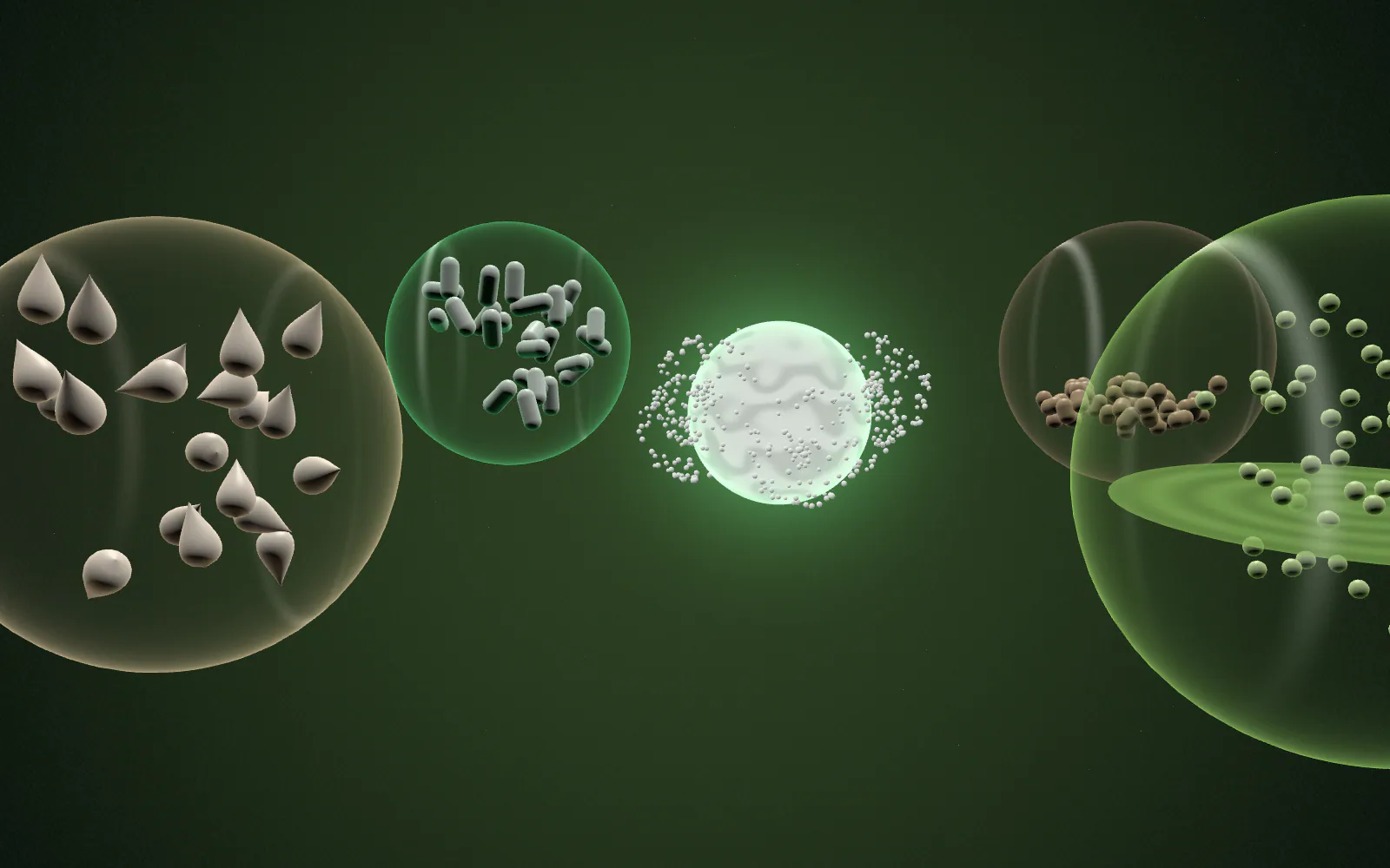 The ingredient transforms between engineered formats while the application world turns around it.
