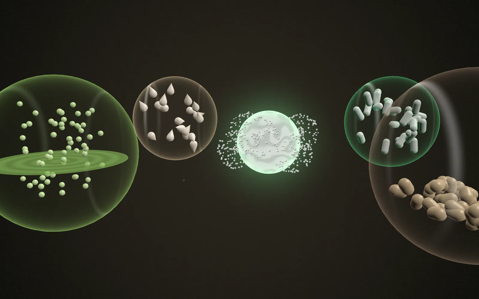 The ingredient transforms between engineered formats while the application world turns around it.