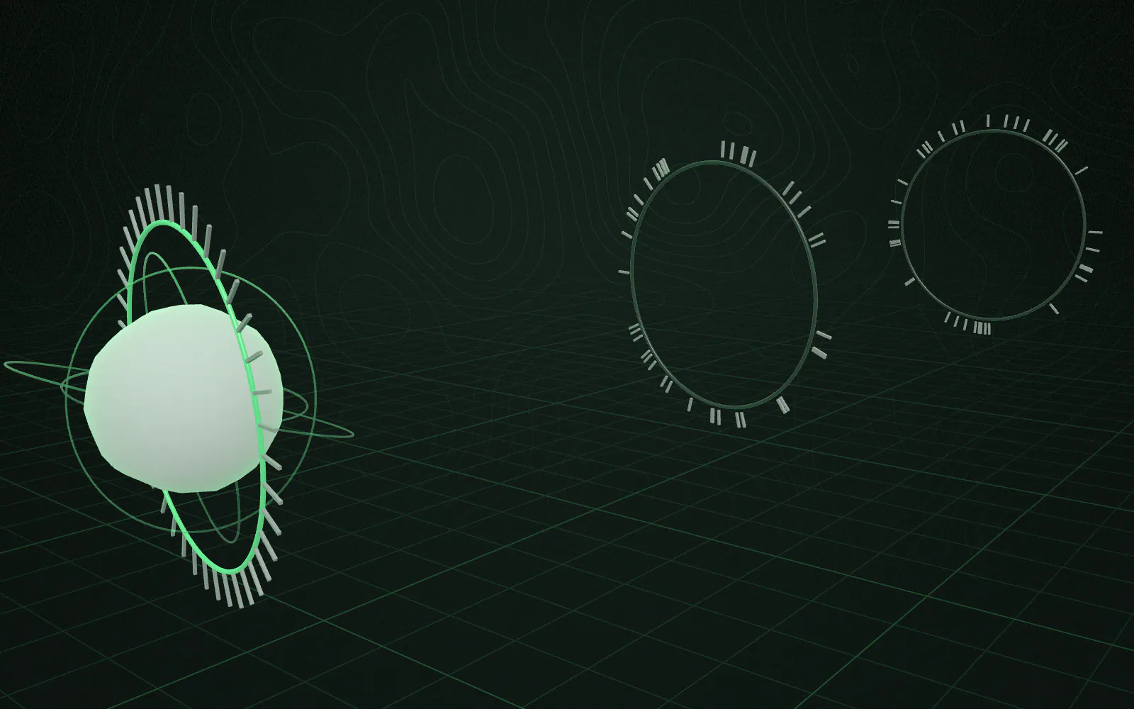 Step 8 of 10, Analytical Verification: the sample passes through ring 8, which locks and turns luminous; the sample grows smoother and more defined.