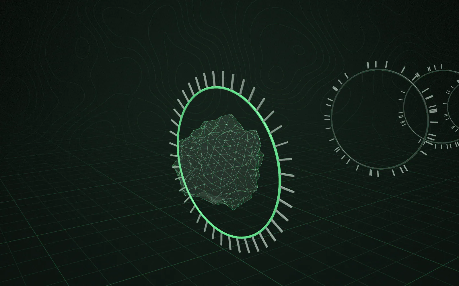 Step 1 of 10, Cultivation: the sample passes through ring 1, which locks and turns luminous; the sample grows smoother and more defined.