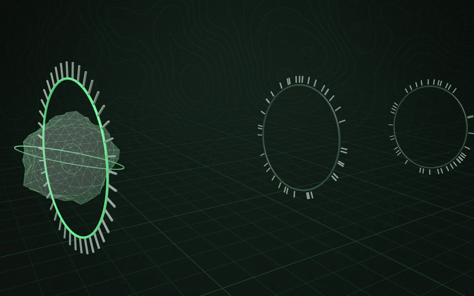 Step 4 of 10, Defined Quality Attributes: the sample passes through ring 4, which locks and turns luminous; the sample grows smoother and more defined.