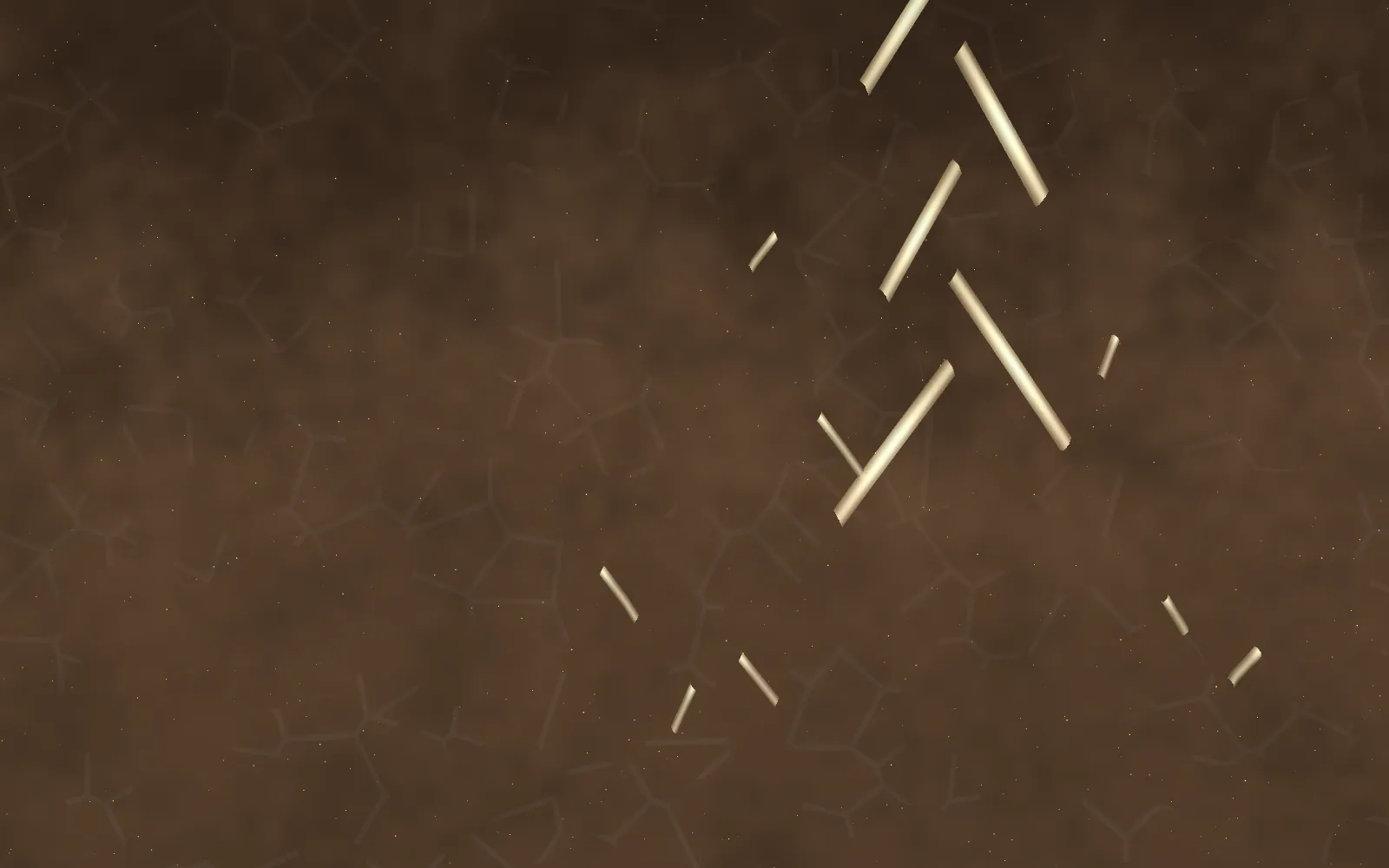 Beneath the soil: a dark, textured cross-section of earth with softly glowing particles suggesting soil life.